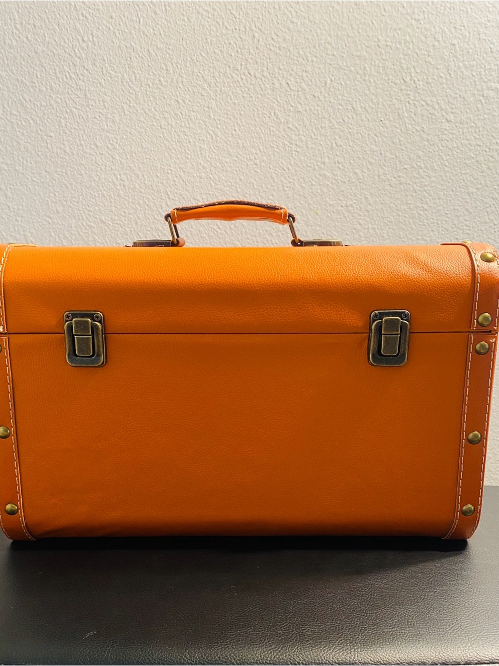 NWOT Orange Structured handle Purse